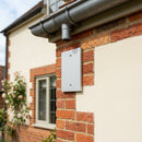Aluminium Downpipe Access Plate 72x72mm — RAL 7035 (in use)