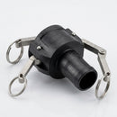 3/4" Hose Barb x 3/4" Cam Lever Coupler, Polypropylene (view 2)