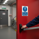 Saddle Brown Premium Fire Safety Door Sign - Fire Door Keep Shut Instruction