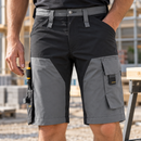 4-Way Stretch Work Shorts with Tool Holders - Steel Grey/Black (view 2)