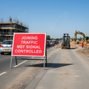 Dark Gray Heavy Duty Joining Traffic Not Signal Controlled Metal Sign Face 1050mm x 750mm