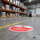 Light Slate Gray Premium No Pedestrian Access Floor Sign - Safety & Visibility