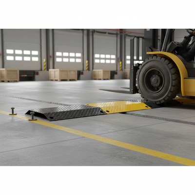 Premium Heavy Duty Steel Speed Ramp with Built-in Cable Channel