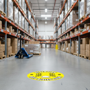 Dark Gray Premium Keep Aisles Clear Floor Sign - Durable Safety Indicator