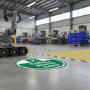 Light Slate Gray Premium Safety Floor Sign - Slip Resistant & Self-Adhesive