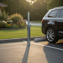 Dark Olive Green Premium Square Retractable Galvanised Steel Post with Integral Lock - 900mm