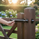 Premium 150mm Heavy Duty Tower Bolt Sliding Latch for Gates and Sheds - Durable Black Finish with Robust Security Features