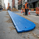 Light Slate Gray Heavy Duty Modular Road Plate System - End Section for Highways