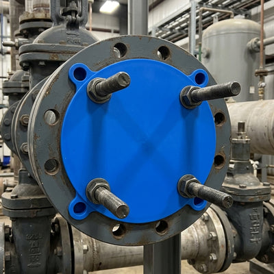 12" Class 150 Flange Stud Hole Insert - Blue LDPE