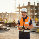 Rosy Brown High-Performance Two Tone Executive Waistcoat with ID Pocket - Orange/Black