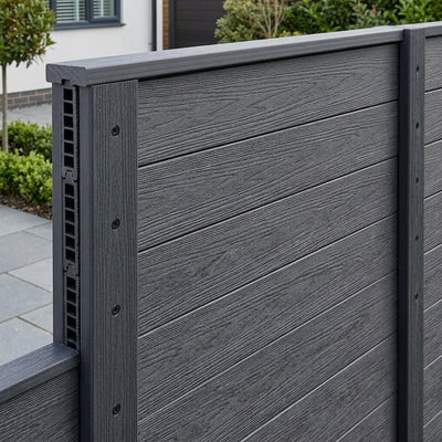 Composite Fencing Board 1800 x 150 x 20mm (4 Pack) - Slate