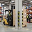 Dark Gray Premium Rubber Corner Guard with Reflective Stripes for Enhanced Safety and Protection