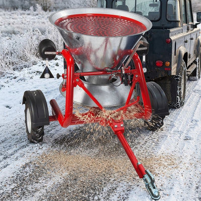 400kg Towable Salt Spreader with Galvanised Hopper