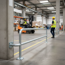 Dark Gray Premium Heavy Duty Angled Rail End in Galvanised Finish - Customizable Angle and Diameter Options