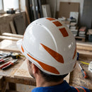 Reflective Safety Helmet Decal Set - Self-Adhesive - Orange