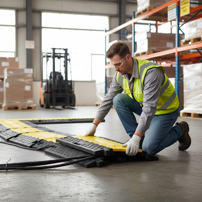 Large 3-Channel Heavy Duty Cable Ramp - Middle Piece