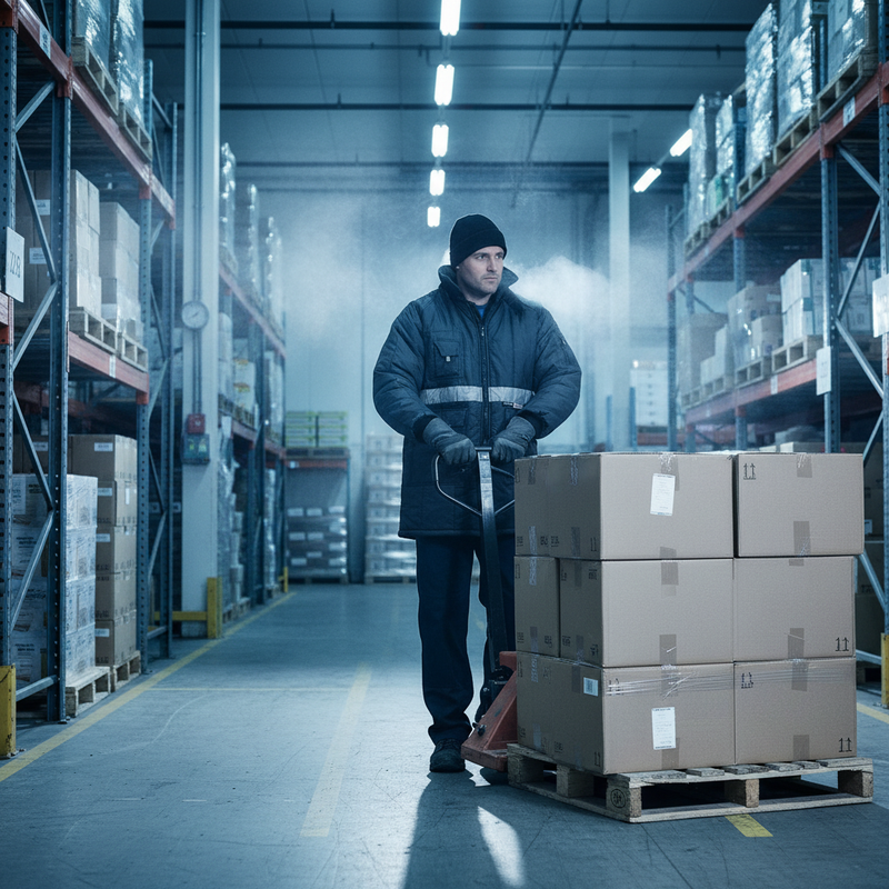 Dim Gray Heavy Duty Freezer Jacket with Thinsulate Lining - Navy Blue