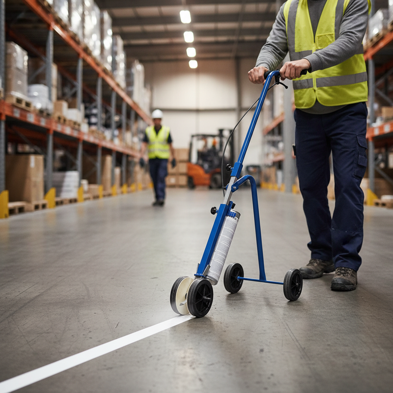 Light Slate Gray Premium Wheeled Line Marking Paint Applicator - Single Can