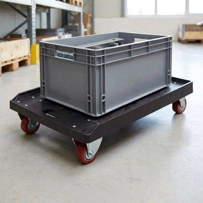 Four wheeled heavy duty container dolly – 300kg capacity