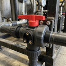 1" BSP Female 3-Way T Port Polypropylene Ball Valve, 16 Bar