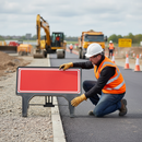 Gray Premium 1050 x 450mm Q-Sign with Robust Design and Stability