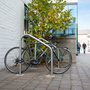 Dark Gray Heavy Duty Tubular Cycle Stand for Secure Bike Parking