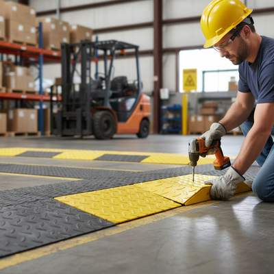 Premium End Cap for Directional Flow Plate & Traffic Management Ramp