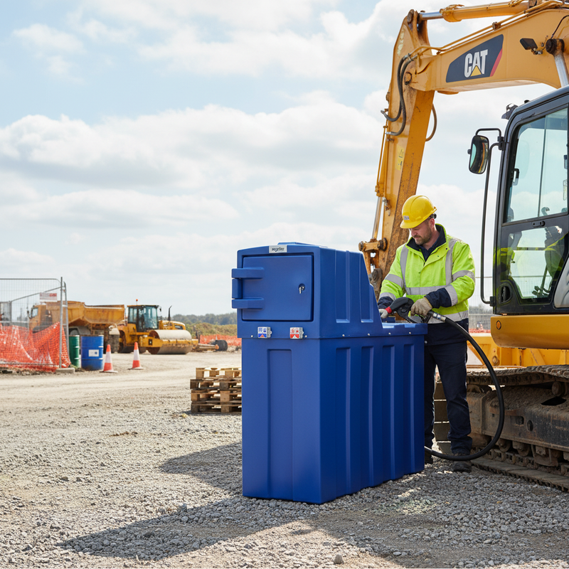Dark Slate Gray 1000 Litre Premium Adblue Dispenser with Bunded Protection