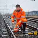 Light Gray Premium Two-tone Ripstop Breathable and Waterproof Overtrouser - Orange/Black