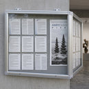 Double sided A4 poster case, aluminium frame, 56 sheet capacity