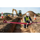 Rosy Brown High-Performance Detectable Underground Tape for Marking Services 150mm x 100m