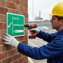 Gray Professional Fire Safety Signs - Your Fire Assembly Point Is