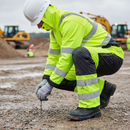 Rosy Brown Premium Two-tone Hi-vis Waterproof Trousers - Breathable and Durable