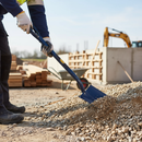 Light Gray Premium Steel Taper Mouth Shovel with Ashwood Handle for Versatile Use