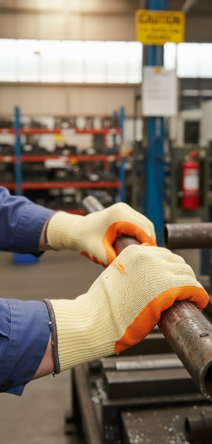 Dim Gray Premium Polycotton Latex-Coated General Purpose Gloves - 12 Pairs