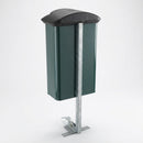45 litre pedal operated dog waste bin steel red or green (view 2)