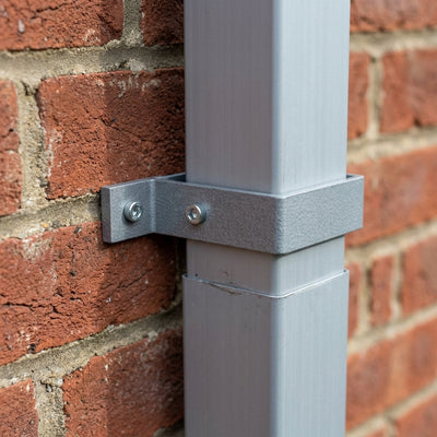 Aluminium Downpipe Clip 72×72mm Flush Joint