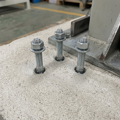 Set of 3 M10 x 85 mm Throughbolts for Ground Fixing