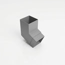 Flush Joint Aluminium Downpipe Bend 72x72mm — RAL 7037 / 112.5 Degrees