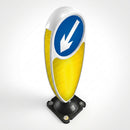 Keep Left Bollard high-visibility MDPE surface mount (view 2)