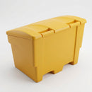 400 litre yellow grit salt bin with forklift channels (view 2)