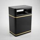 160 Litre Galvanised Steel Litter Bin with Slam Lock (view 2)