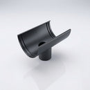 Deepflow Aluminium Gutter Outlet 63mm Dia – 130mm — RAL 7021