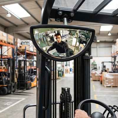258 x 39 x 128mm Polymir Convex Forklift Safety Mirror