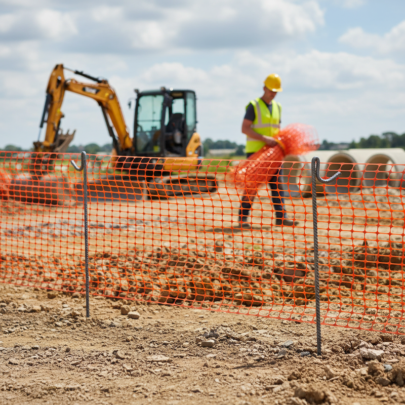 Rosy Brown Heavy Duty Barrier Fencing Pins - Ribbed 1350mm (Pack of 10)