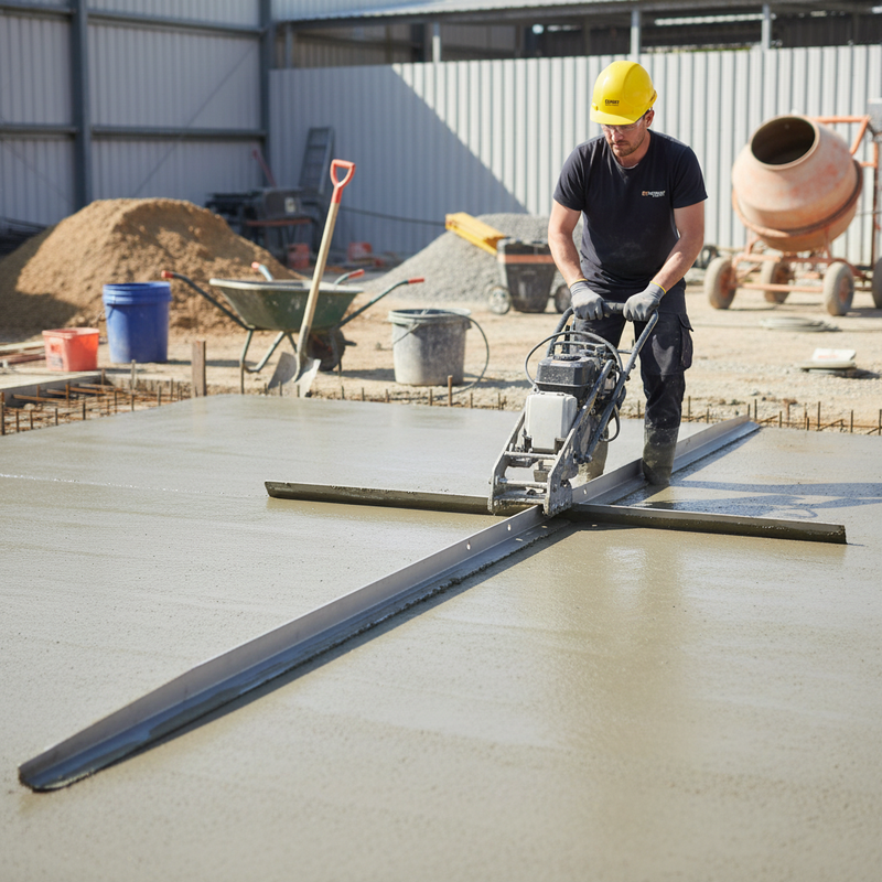 Gray Premium Concrete Screeder 1.8 Metre Beam for Efficient Surface Finishing