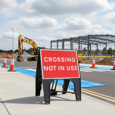 High-Performance Crossing Not In Use Sign 600 x 450mm