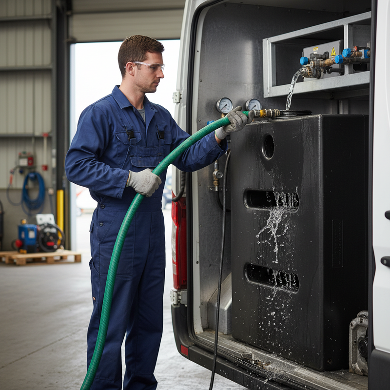 Dark Slate Gray Tall Rectangular 1050 Litre Heavy Duty Baffled Water Tank