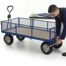 1500 x 750mm industrial truck 500kg mesh sides puncture-proof wheels