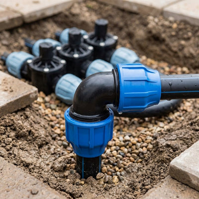 MDPE 90° Elbow Fitting for Compression Pipe